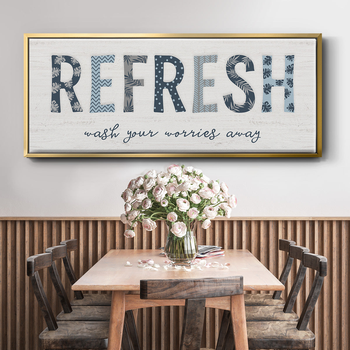 Refresh - Floater Framed Canvas Print
