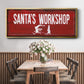Santa's Workshop - Floater Framed Canvas Print