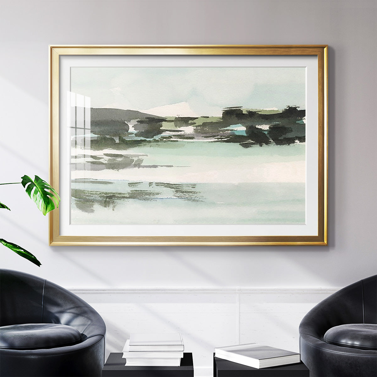 Turquoise Marsh II - Modern Framed Art Print