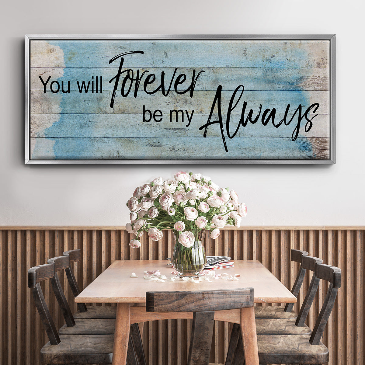 Forever Always - Floater Framed Canvas Print