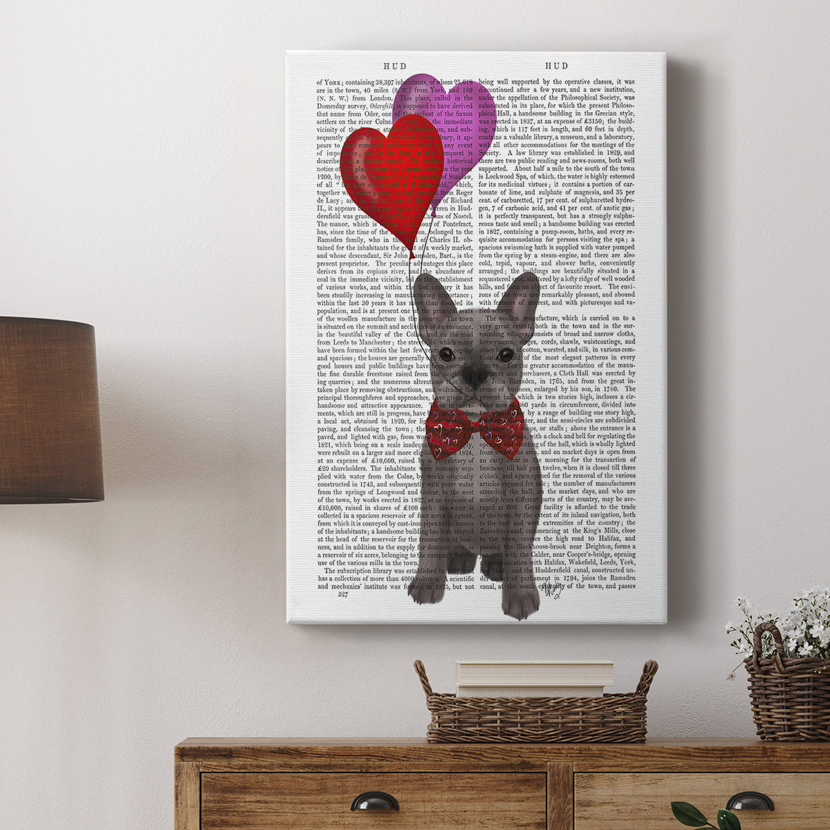 French Bulldog and Balloons - Canvas Art Print