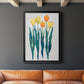 Tulips in a Row II - Modern Framed Canvas Print