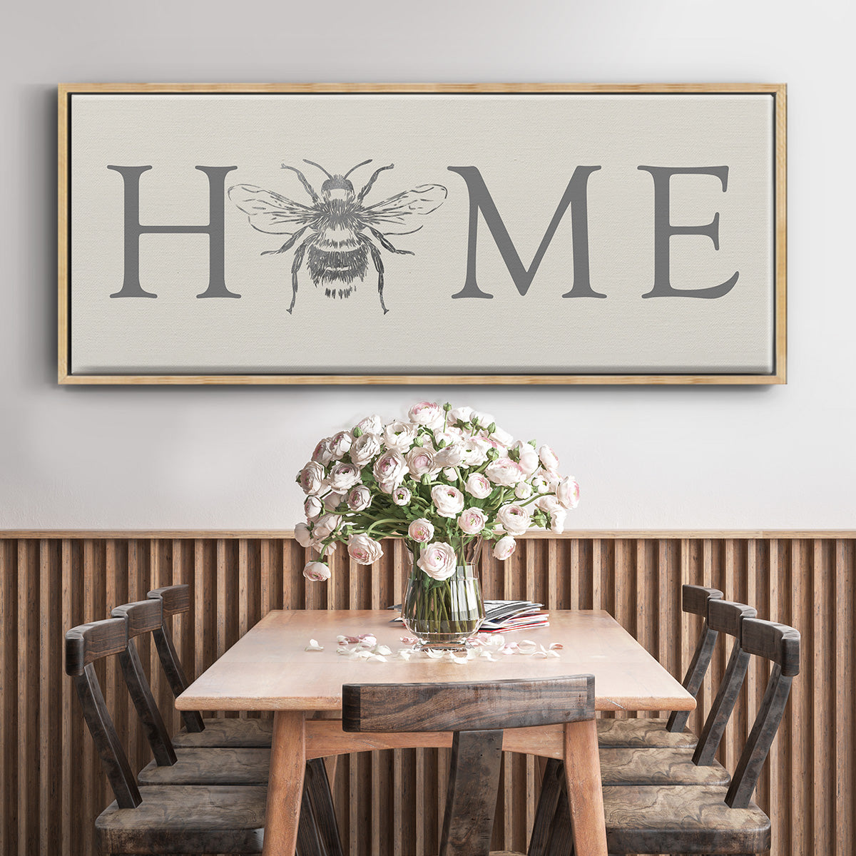 Bee Home - Floater Framed Canvas Print