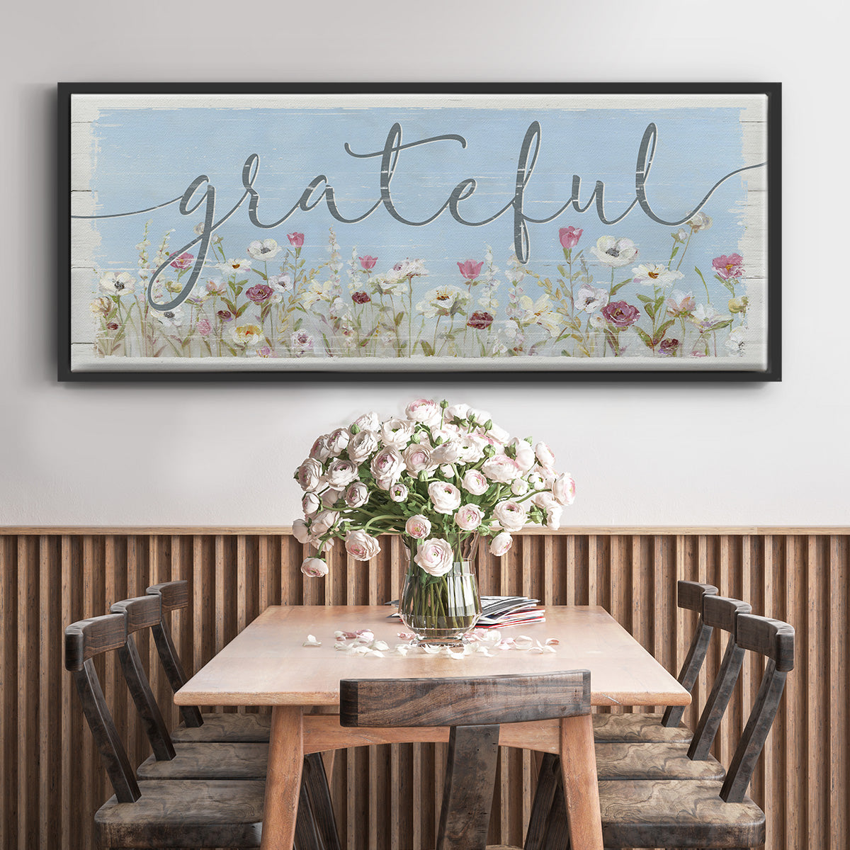 Bloomin Around Grateful - Floater Framed Canvas Print