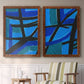 Involved Blues I - Premium Framed Canvas 2 Piece Set - Ready to Hang