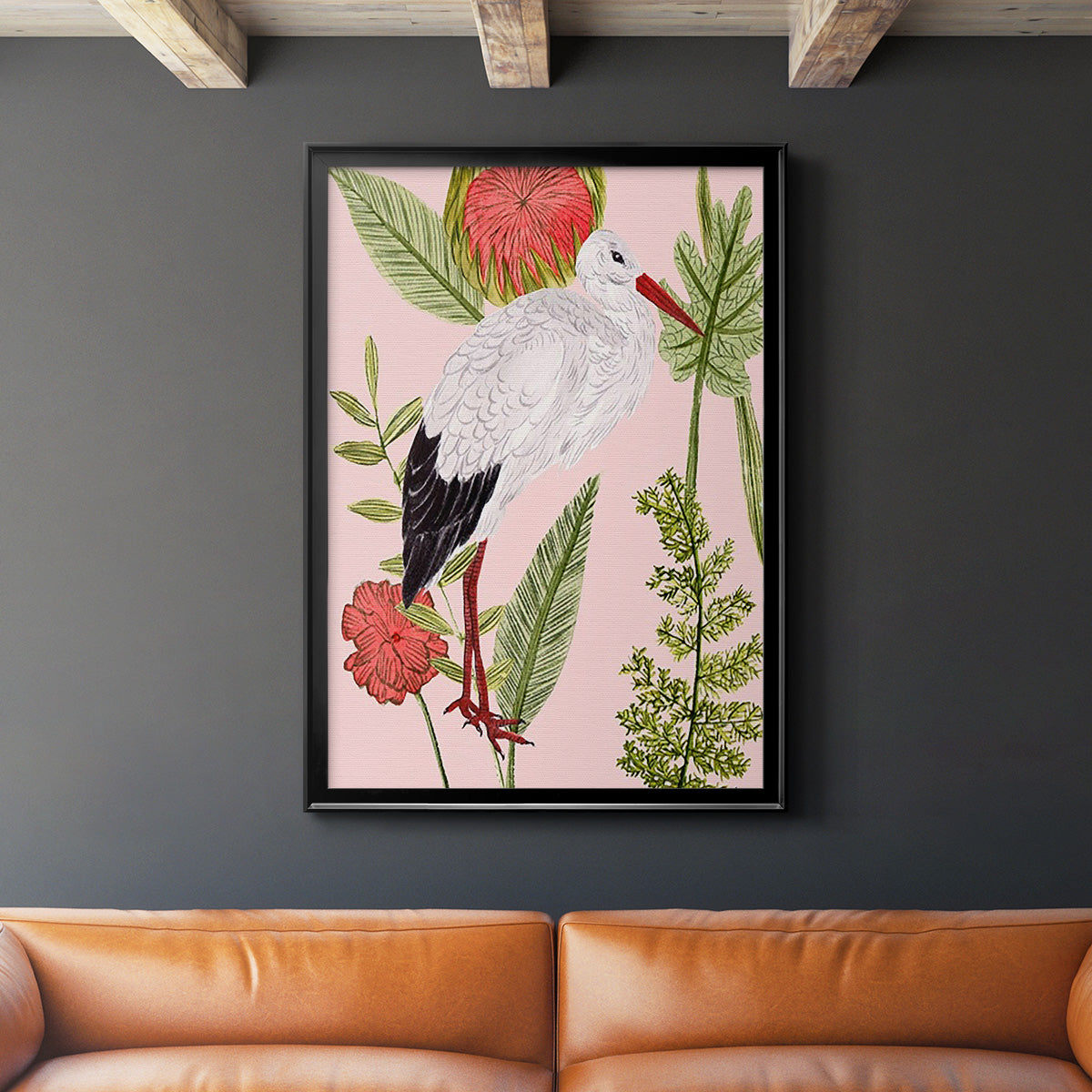 Birds in Motion IV - Modern Framed Canvas Print