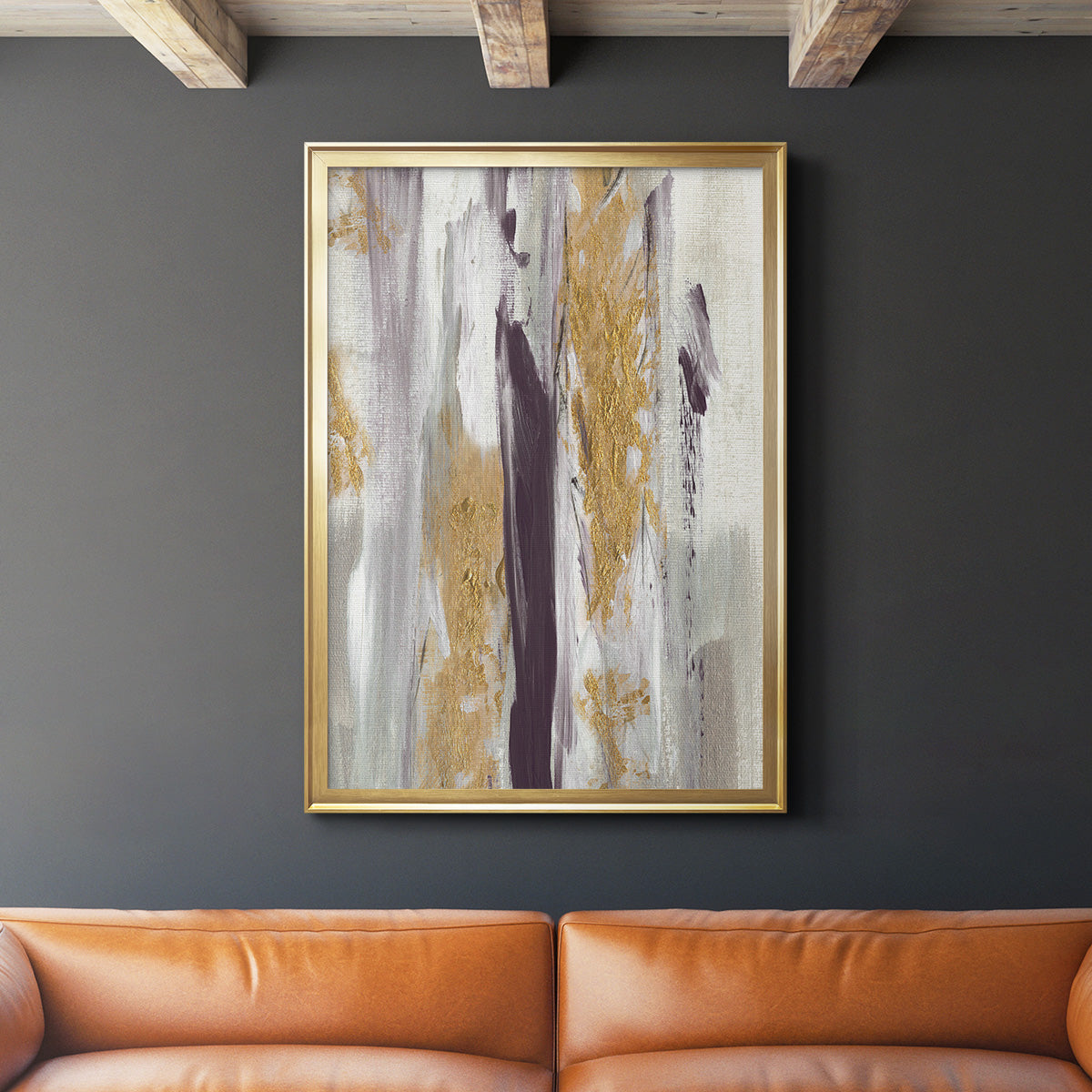Tumultuous Amethyst II - Modern Framed Canvas Print