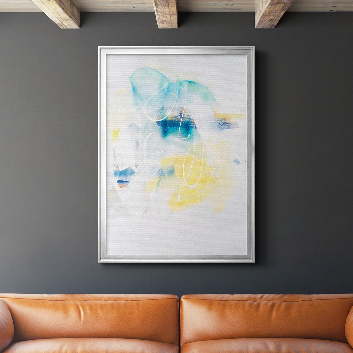Spacial II - Modern Framed Canvas Print