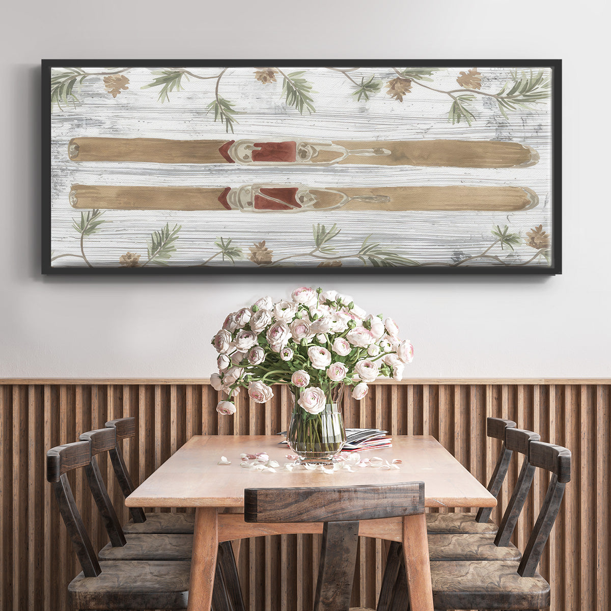 Pinecone Lodge Collection D - Floater Framed Canvas Print