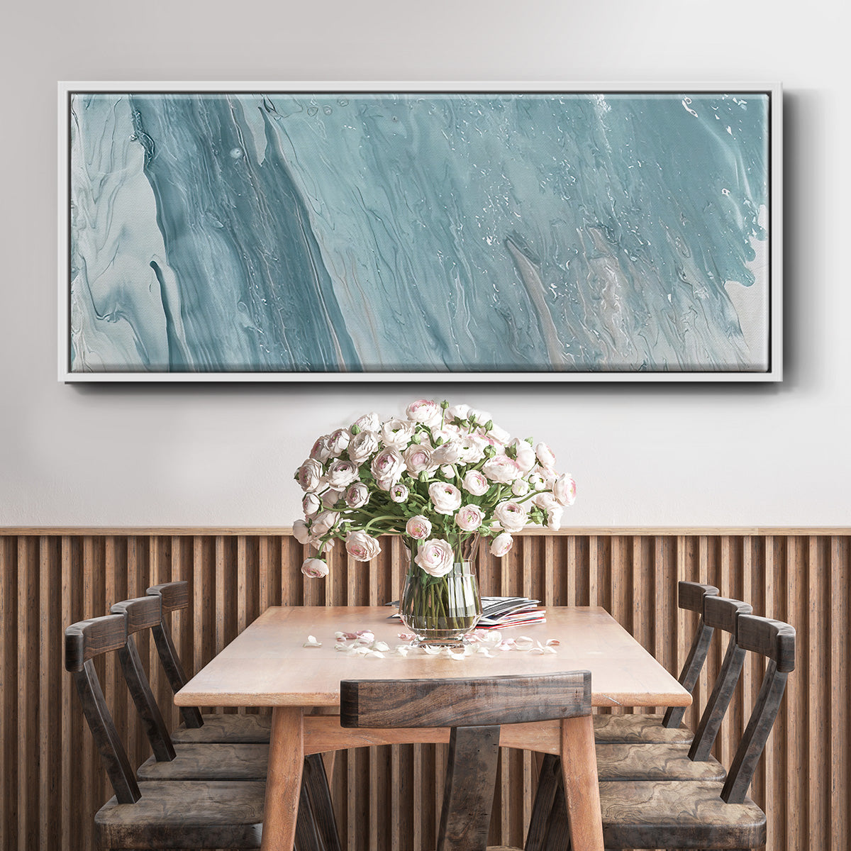 Cirrus I - Floater Framed Canvas Print