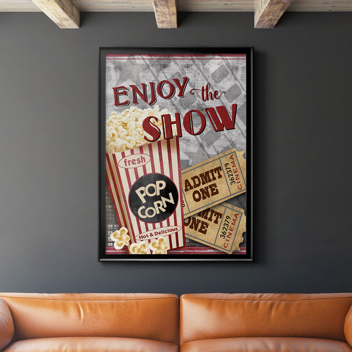 Movie Night I - Modern Framed Canvas Print