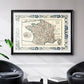 Bordered Map of France - Modern Framed Art Print