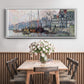 View of the Kromme Waal in Amsterdam - Floater Framed Canvas Print
