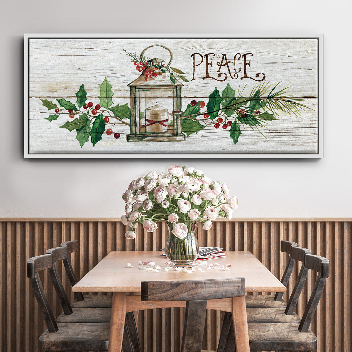Rustic Peace - Floater Framed Canvas Print