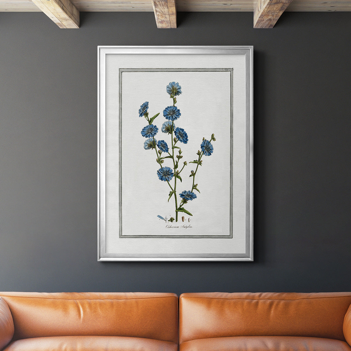Soft Botanical I - Modern Framed Canvas Print