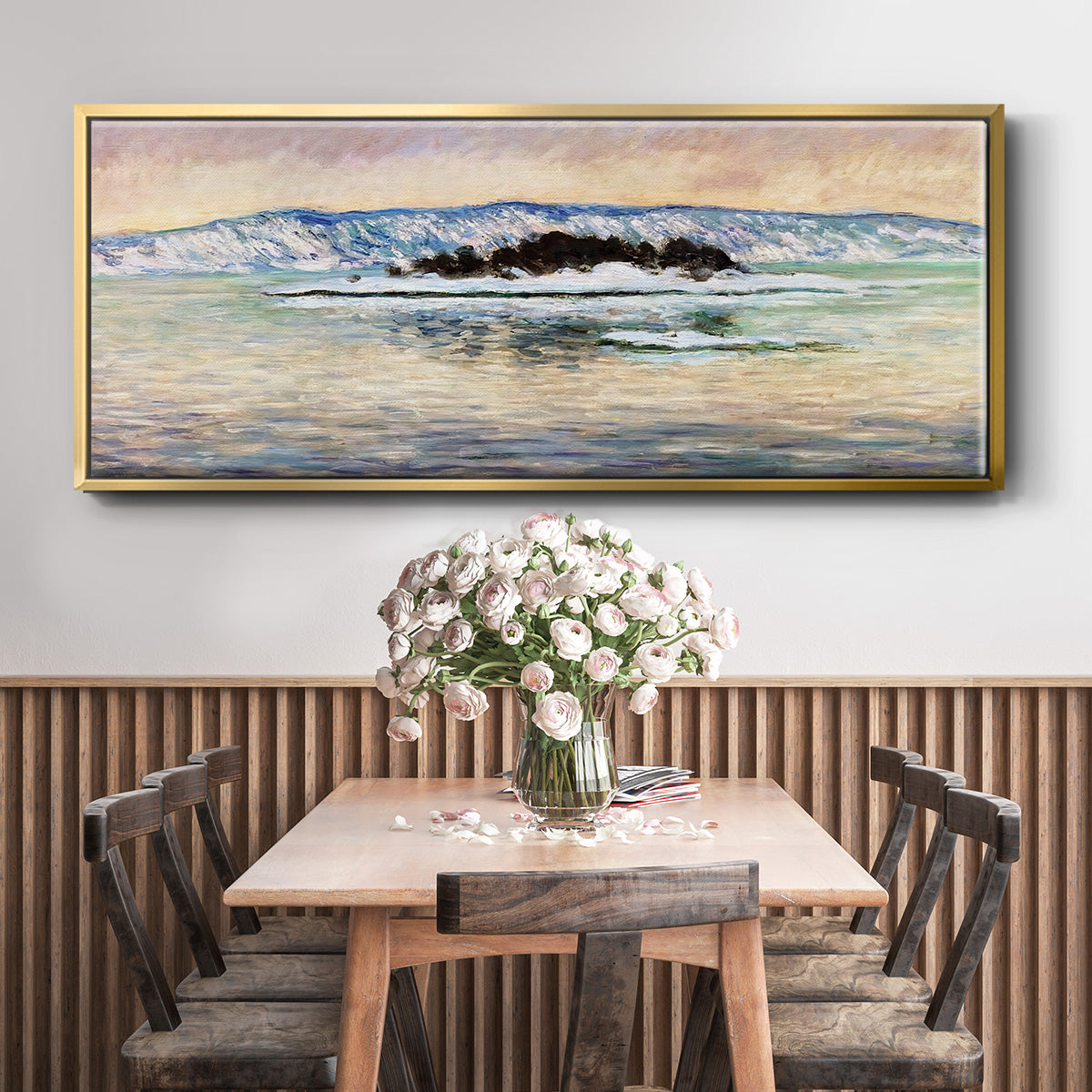 The Fjord, Near Christiania, 1893 - Floater Framed Canvas Print