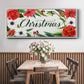 Christmas Flora Wreath Collection D - Floater Framed Canvas Print