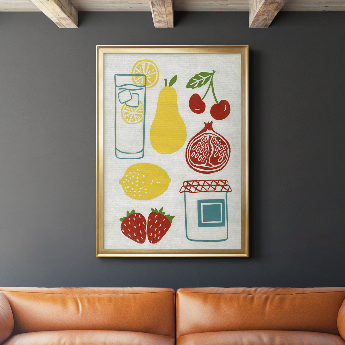 Sunday Picnic - Modern Framed Canvas Print