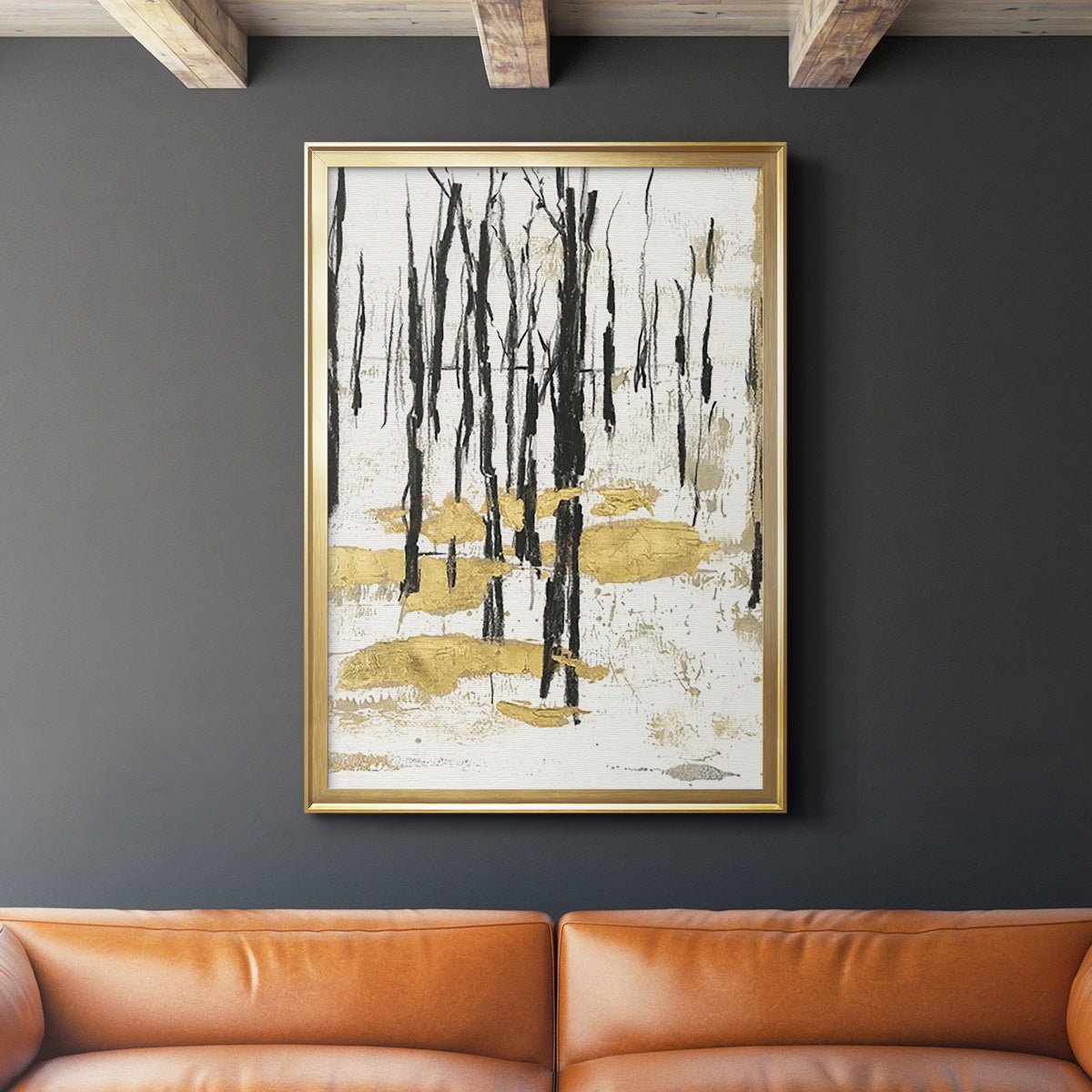 Gilded Winter I - Modern Framed Canvas Print