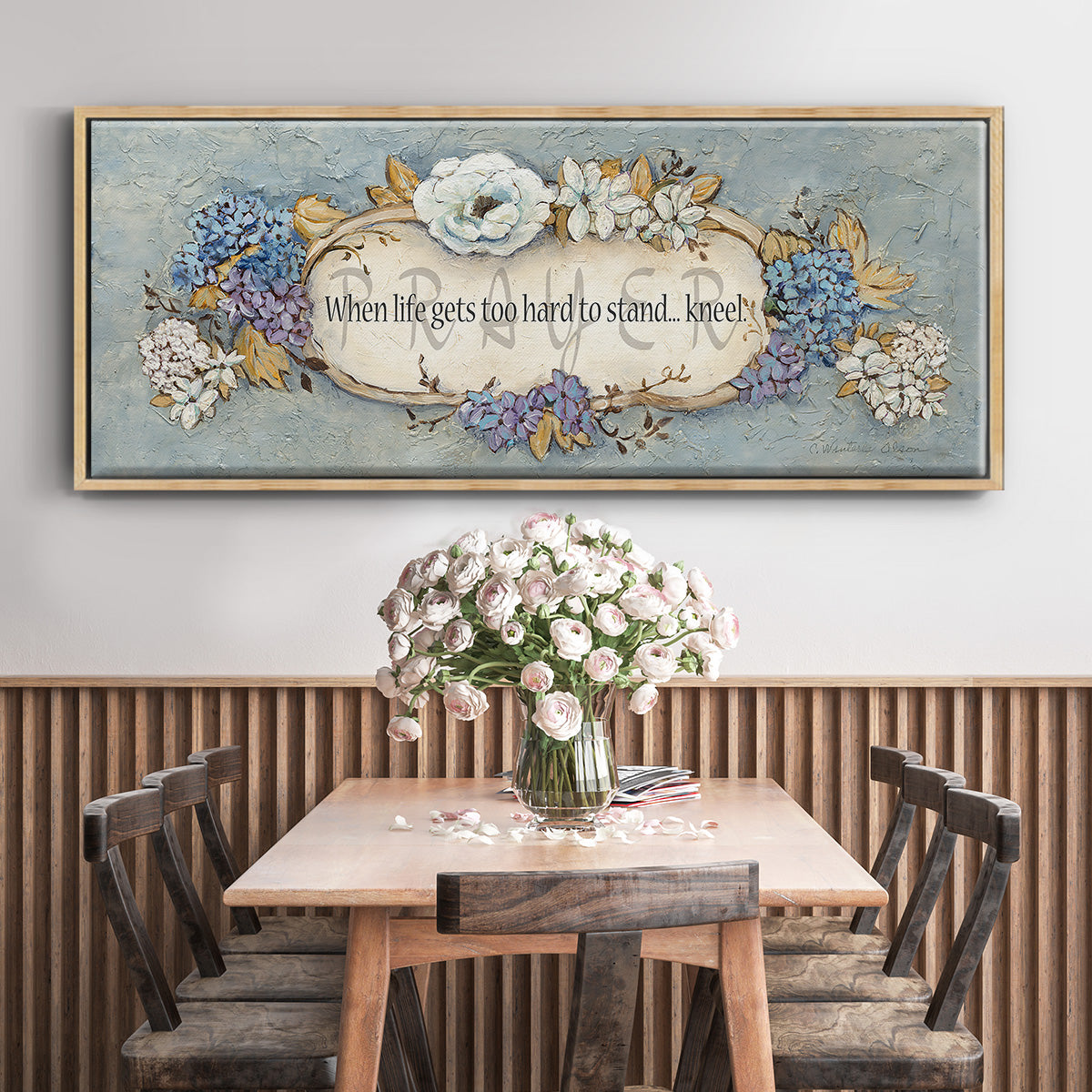 Prayer - Floater Framed Canvas Print