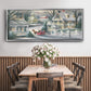 Village Sleigh Ride - Floater Framed Canvas Print