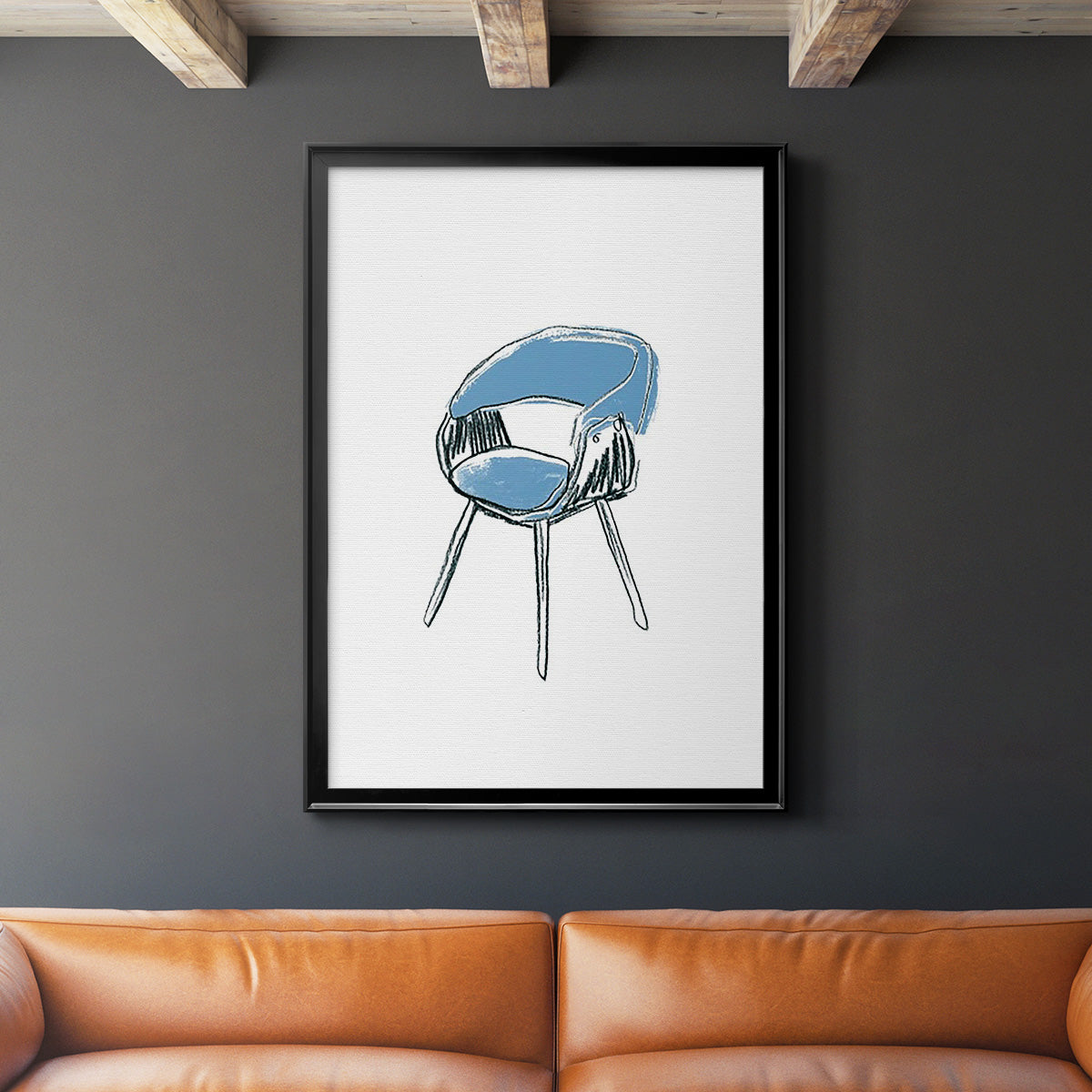 Take a Seat I - Modern Framed Canvas Print