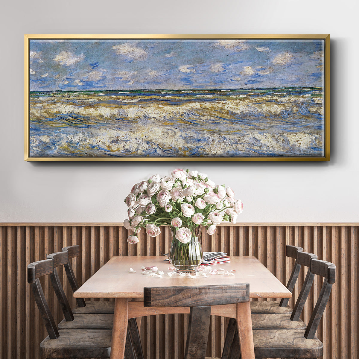 Rough Sea, 1881 - Floater Framed Canvas Print
