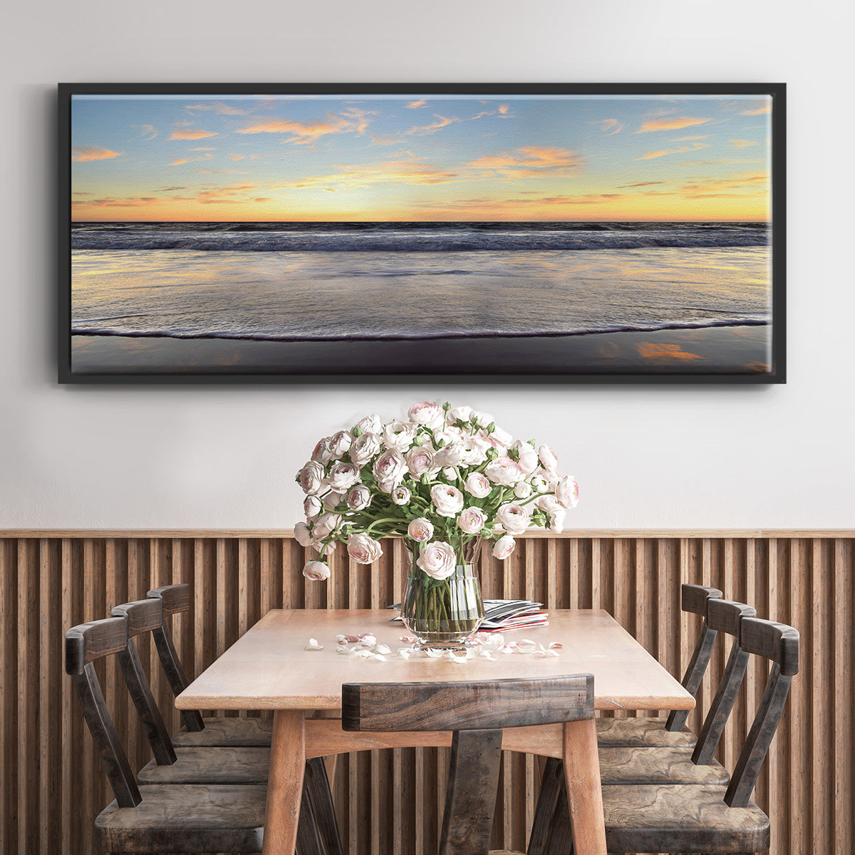 Evening on Venice Beach - Floater Framed Canvas Print