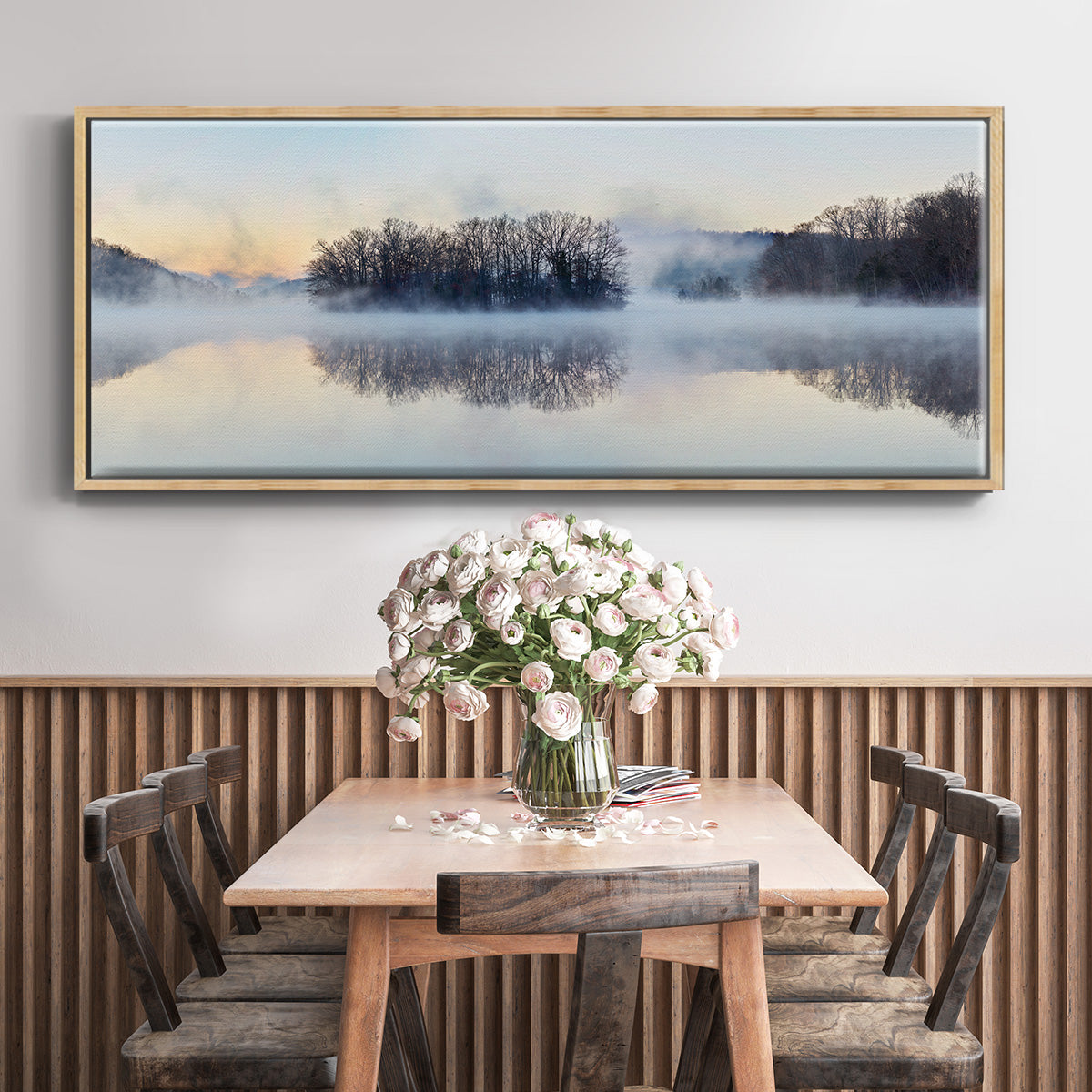 Scene on the Water VIII - Floater Framed Canvas Print