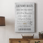 Neutral Laundry Rules - Canvas Art Print