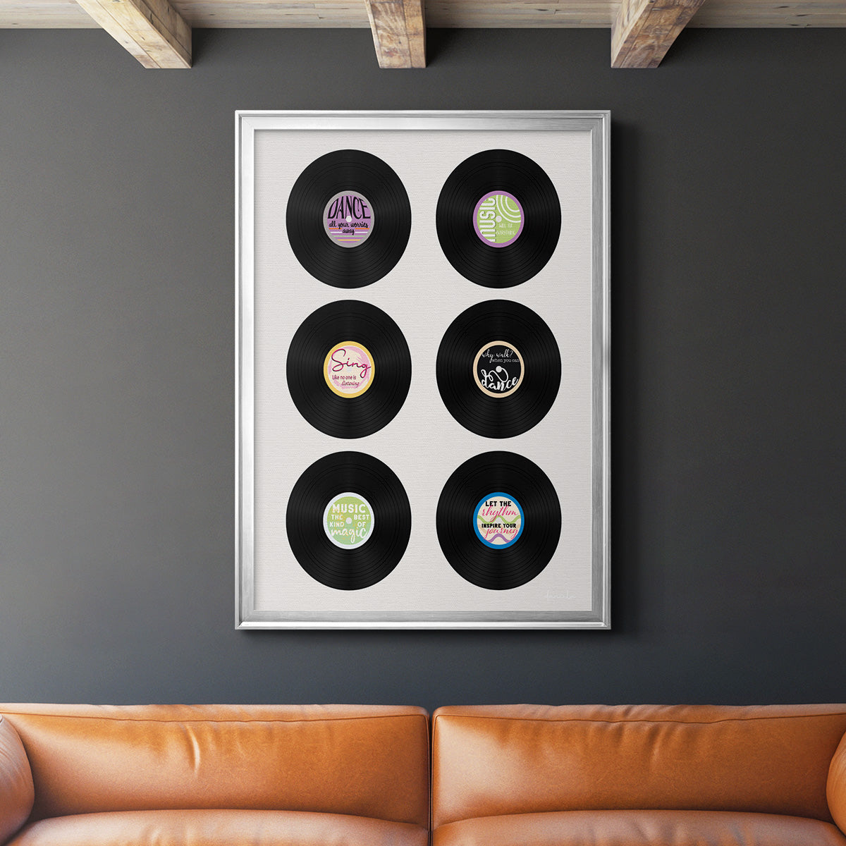 Vinyl Inspiration - Modern Framed Canvas Print