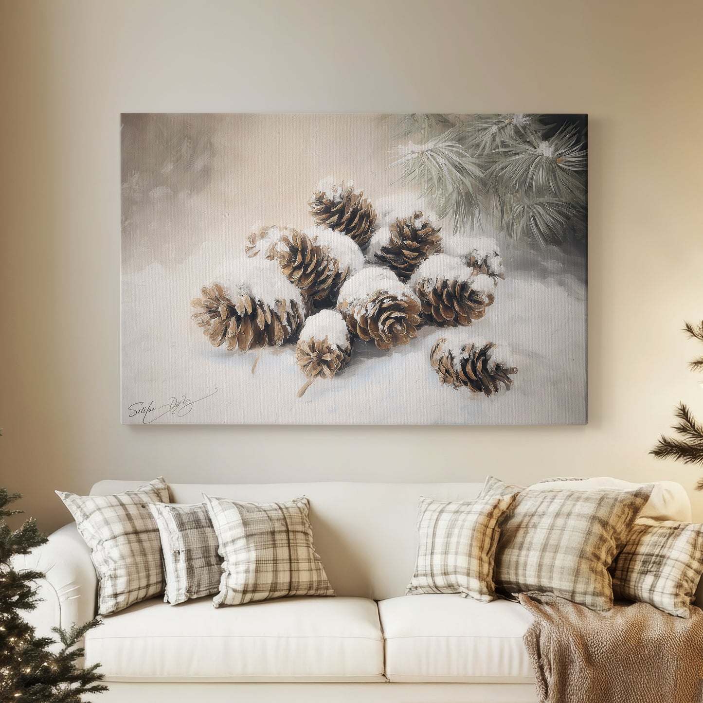 Silver Serenade of Eve - Canvas Art Print