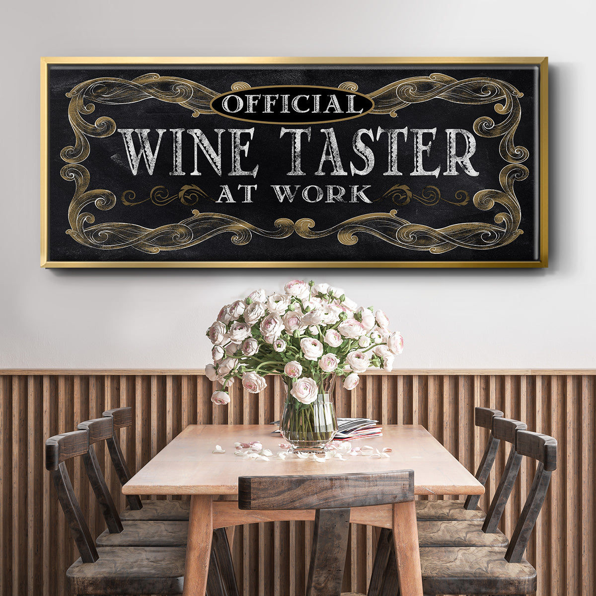 Wine Taster - Floater Framed Canvas Print