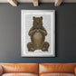 Bear and Hand Heart - Modern Framed Canvas Print