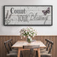 Count Your Blessings - Floater Framed Canvas Print