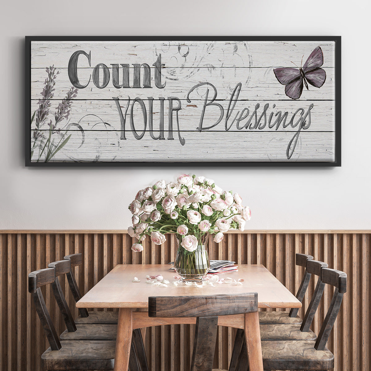 Count Your Blessings - Floater Framed Canvas Print