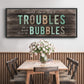 Troubles Bubbles - Floater Framed Canvas Print