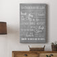 Neutral Bathroom Rules - Canvas Art Print