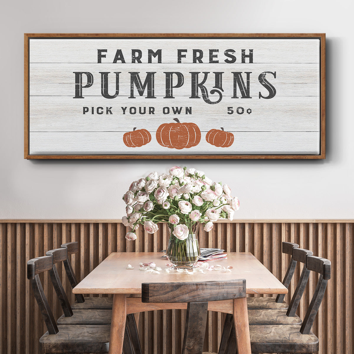 Farm Fresh Pumpkins - Floater Framed Canvas Print