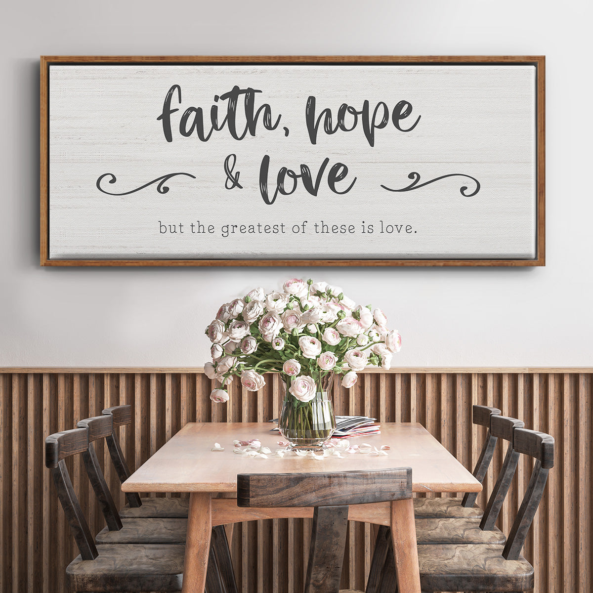 Greatest is Love - Floater Framed Canvas Print