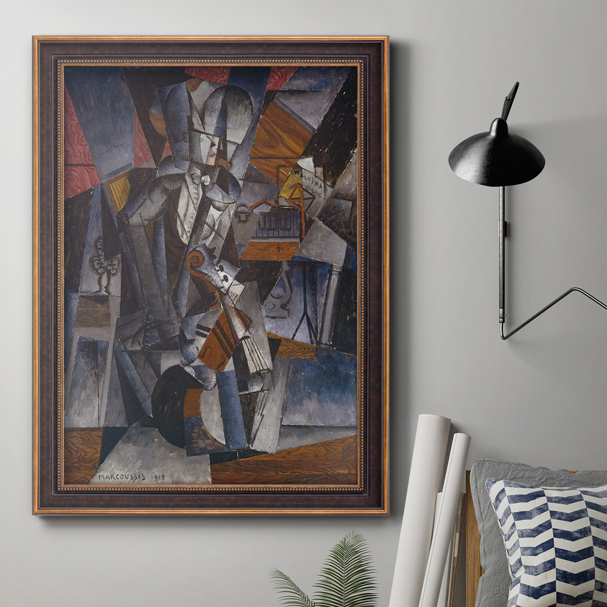 The Musician - Ornate Framed Canvas Print