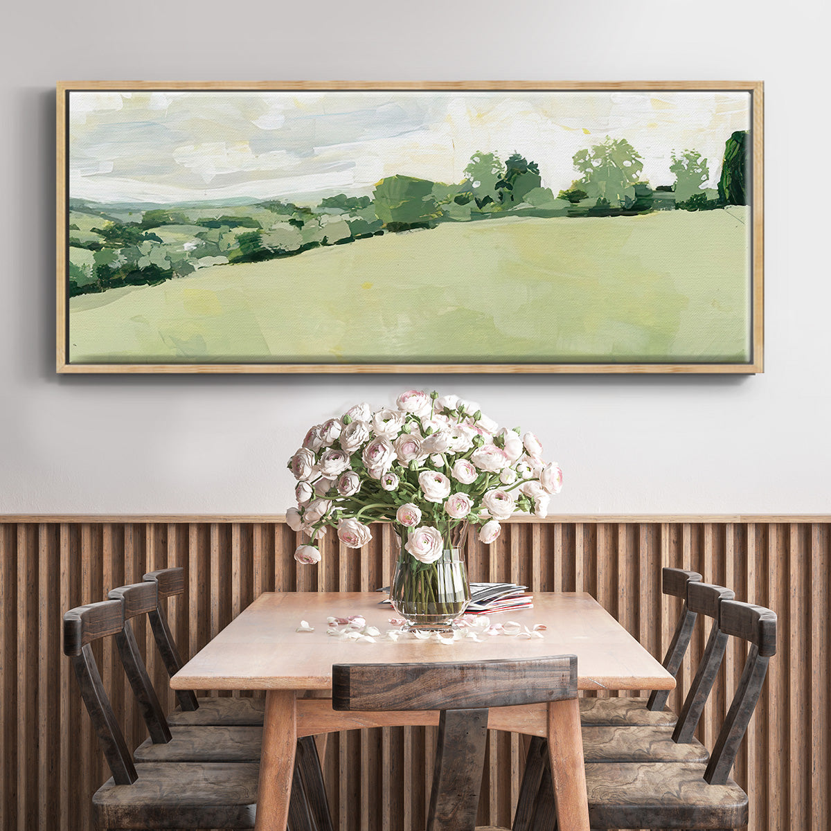 Pearly Pasture II - Floater Framed Canvas Print