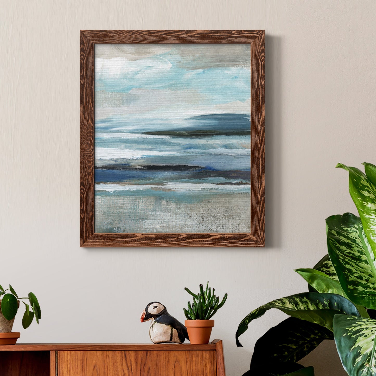 Distant Drama II - Barnwood Framed Canvas Print