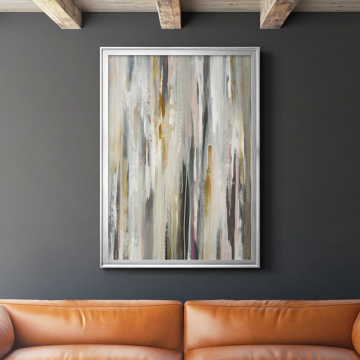 Color Ripple - Modern Framed Canvas Print