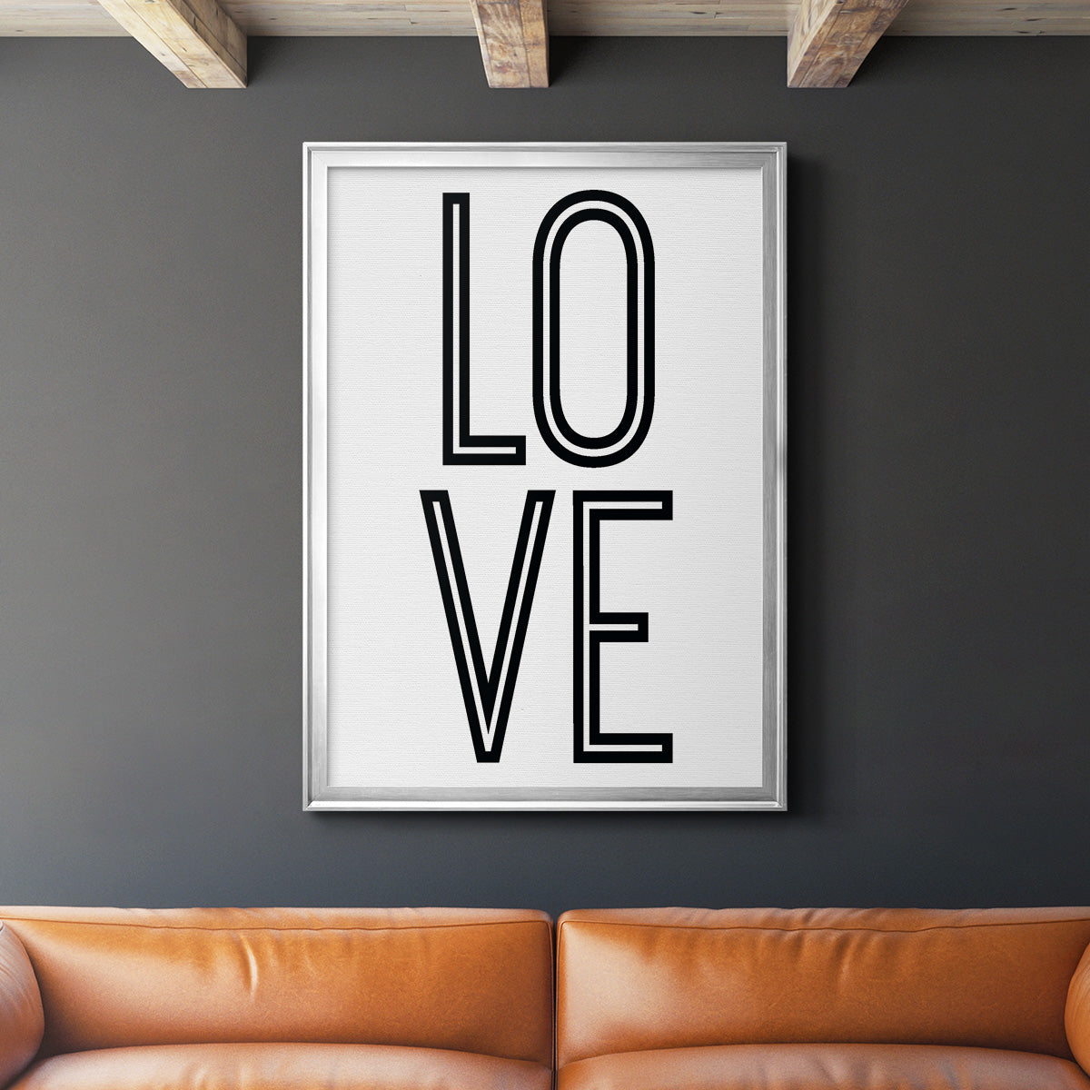 Bold Love II - Modern Framed Canvas Print