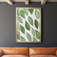 Patterned Leaf Shapes IV - Modern Framed Canvas Print