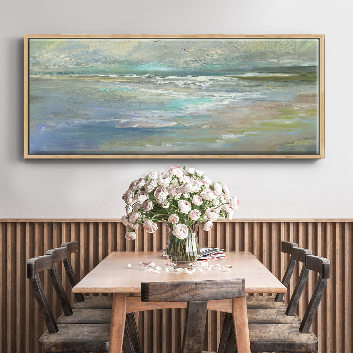 Beach Light I - Floater Framed Canvas Print