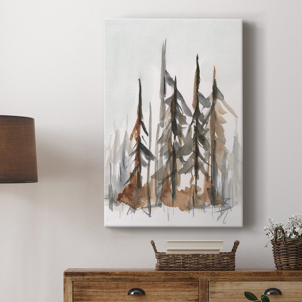 Rustic Evergreens I - Canvas Art Print