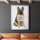 Love and German Shepherd - Modern Framed Canvas Print