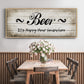 Beer Happy Hour - Floater Framed Canvas Print